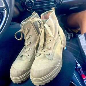 Green Combat boots